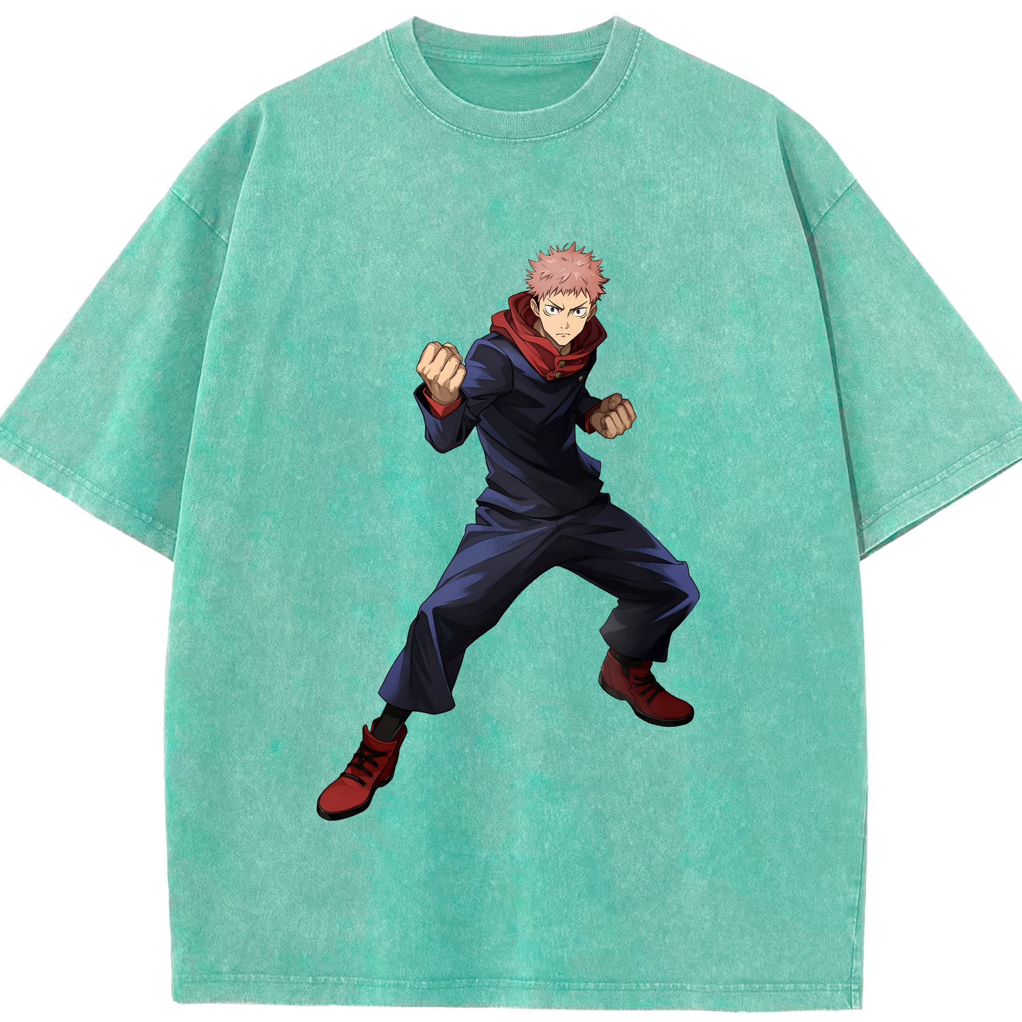 （画像用） 呪術廻戦 Jujutsu Kaisen 綿100% ヴィンテージ風 半袖Tシャツ（フロントプリント）